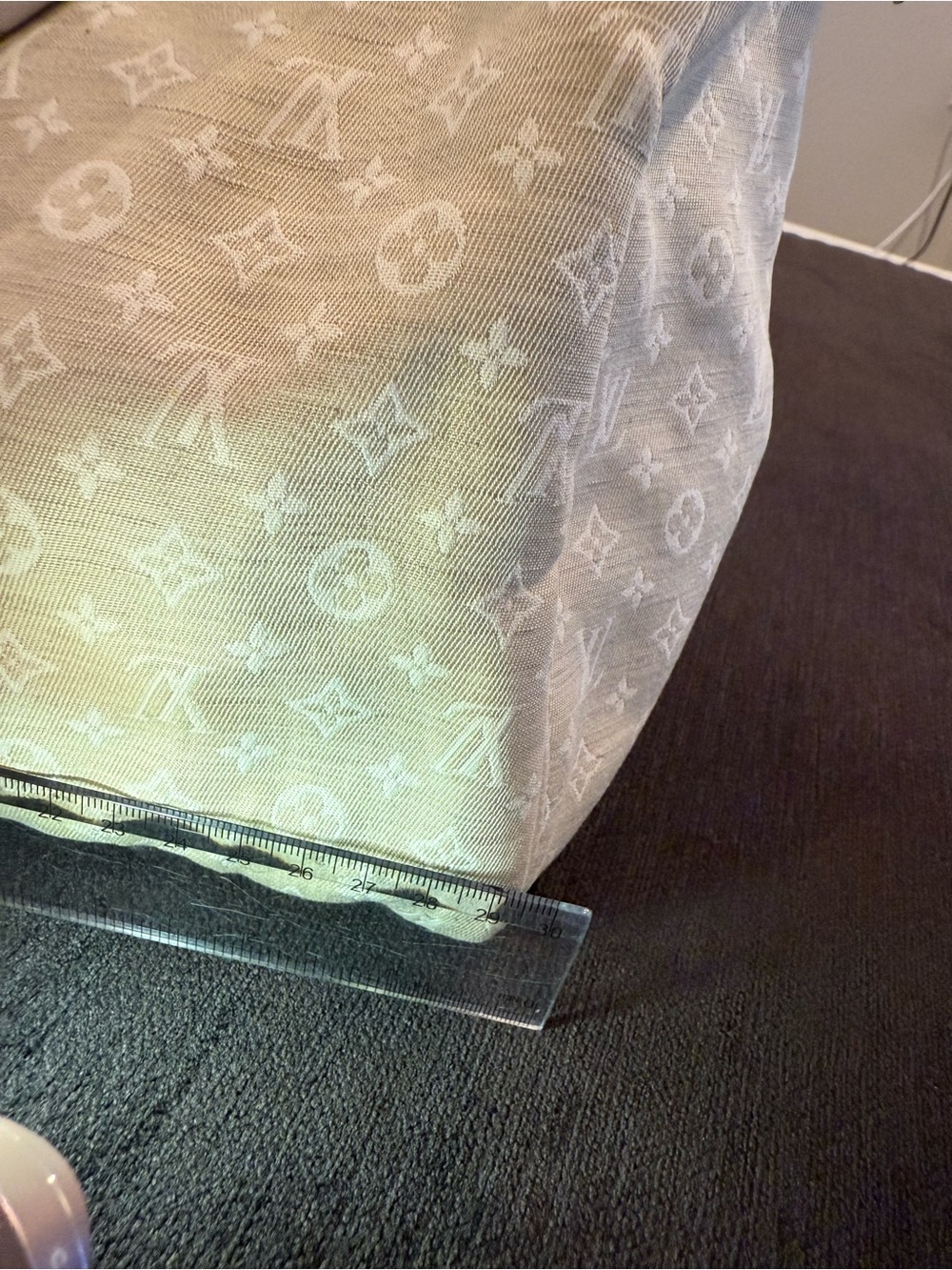 Louis Vuitton Beige and White Monogram Satchel - Picture 7 of 10